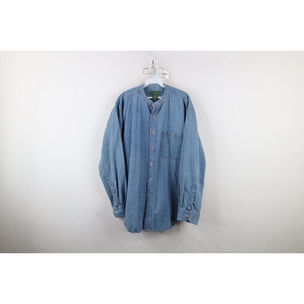 Vintage Blue Casual Button Down Shirt